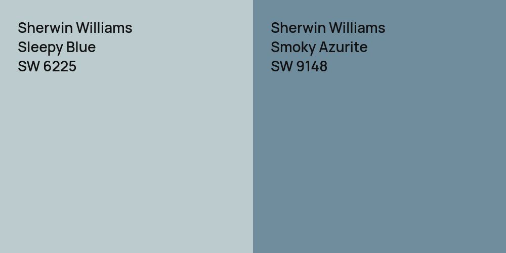 Sherwin Williams Sleepy Blue vs. Sherwin Williams Smoky Azurite