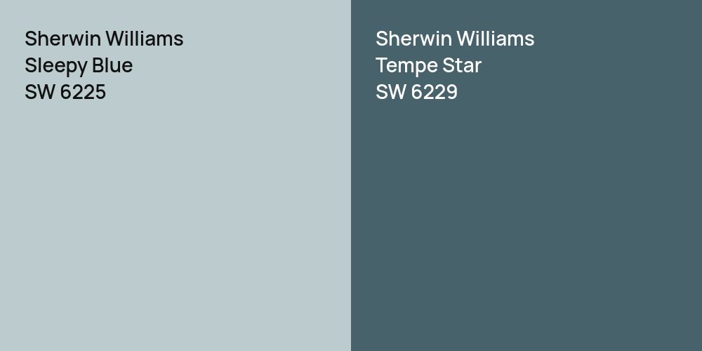 Sherwin Williams Sleepy Blue vs. Sherwin Williams Tempe Star