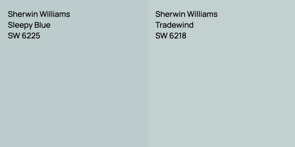 Sherwin Williams Sleepy Blue vs. Sherwin Williams Tradewind