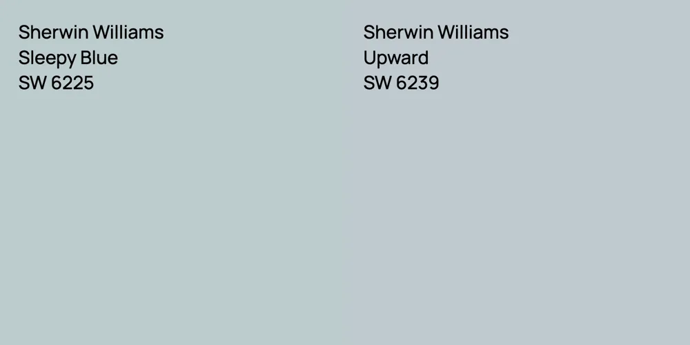 Sherwin Williams Sleepy Blue vs. Sherwin Williams Upward