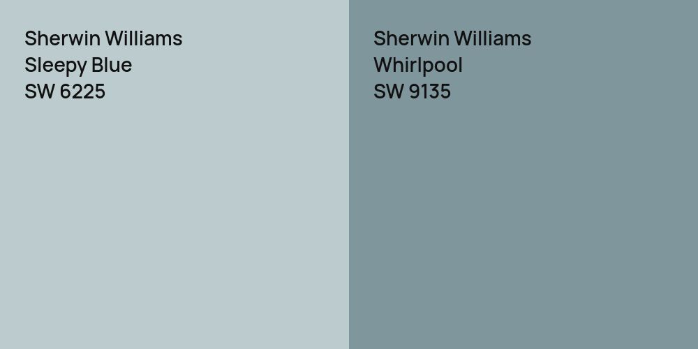 Sherwin Williams Sleepy Blue vs. Sherwin Williams Whirlpool