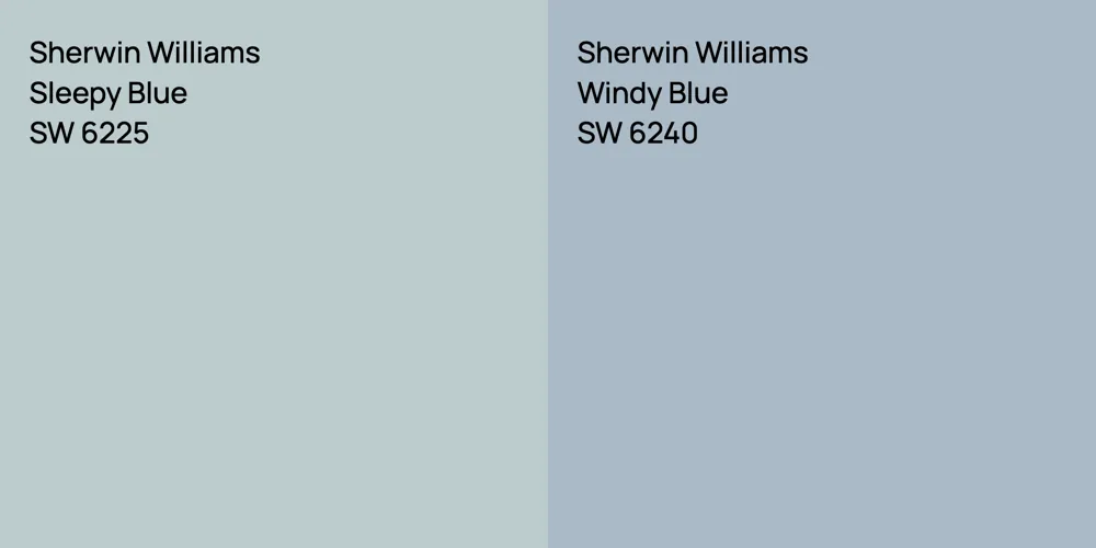 Sherwin Williams Sleepy Blue vs. Sherwin Williams Windy Blue