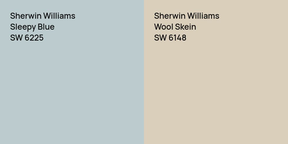 Sherwin Williams Sleepy Blue vs. Sherwin Williams Wool Skein