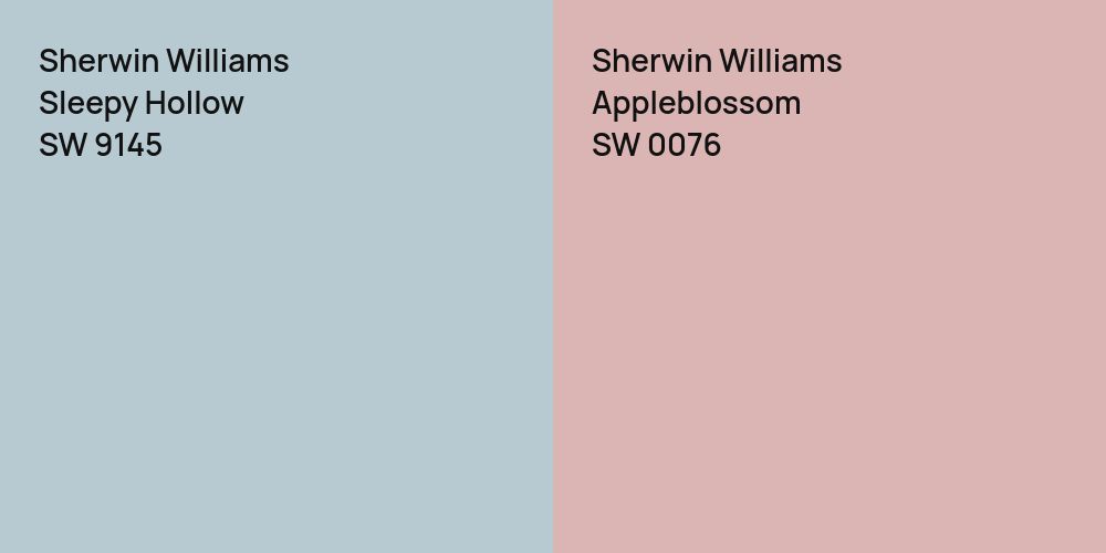 Sherwin Williams Sleepy Hollow vs. Sherwin Williams Appleblossom