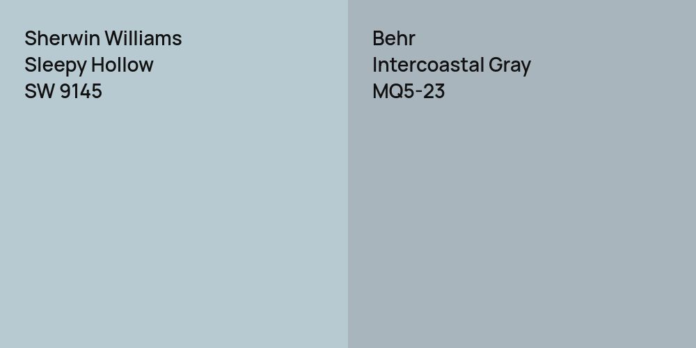 Sherwin Williams Sleepy Hollow vs. Behr Intercoastal Gray