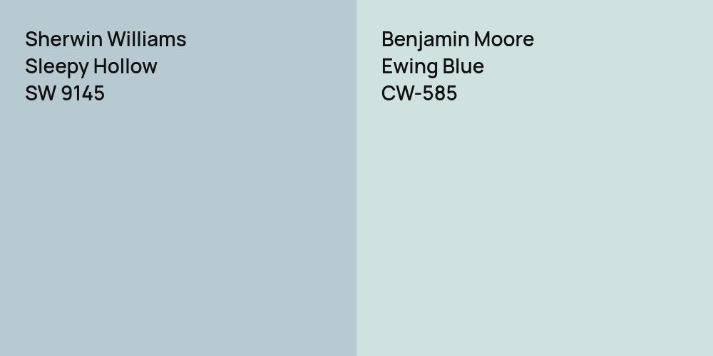 Sherwin Williams Sleepy Hollow vs. Benjamin Moore Ewing Blue