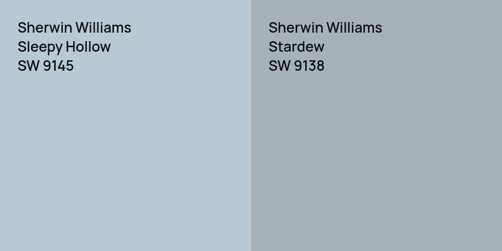 Sherwin Williams Sleepy Hollow vs. Sherwin Williams Stardew