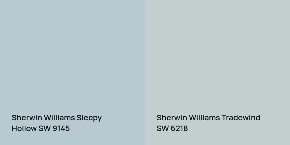 Sherwin Williams Sleepy Hollow vs. Sherwin Williams Tradewind