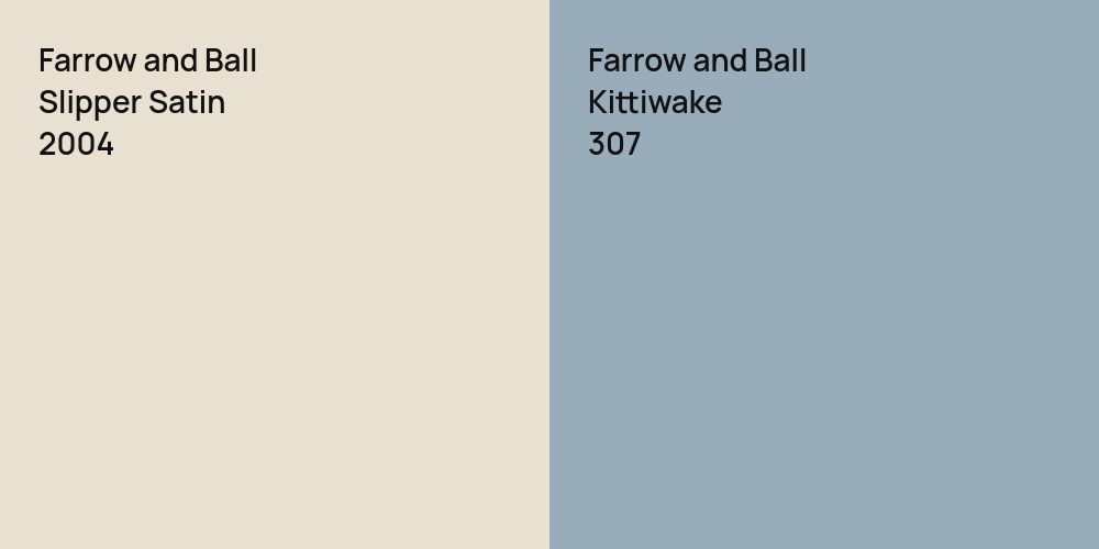 Farrow and Ball Slipper Satin vs. Farrow and Ball Kittiwake