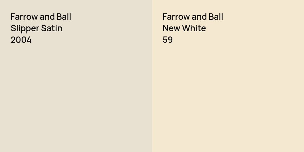 Farrow and Ball Slipper Satin vs. Farrow and Ball New White