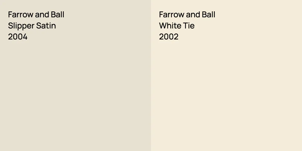 Farrow and Ball Slipper Satin vs. Farrow and Ball White Tie