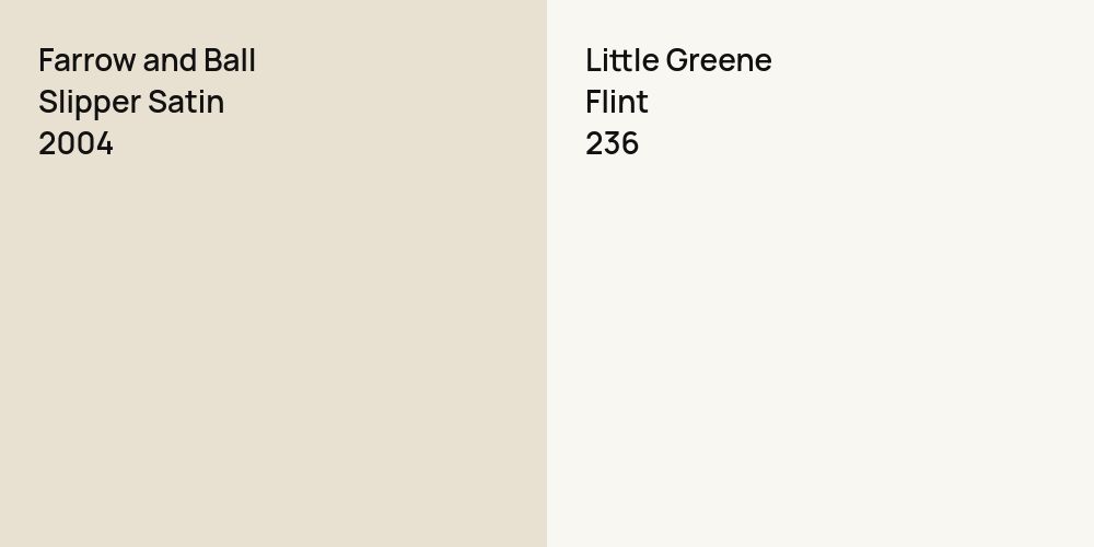 Farrow and Ball Slipper Satin vs. Little Greene Flint