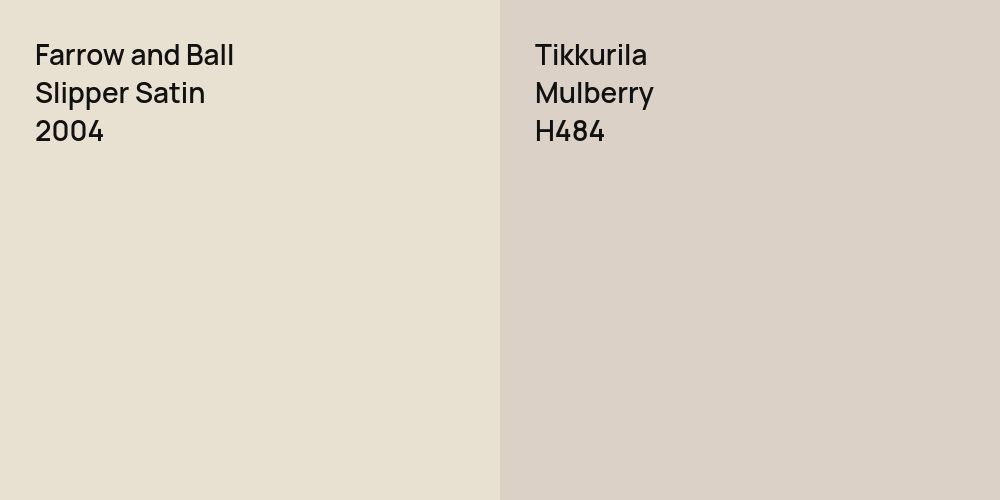 Farrow and Ball Slipper Satin vs. Tikkurila Mulberry