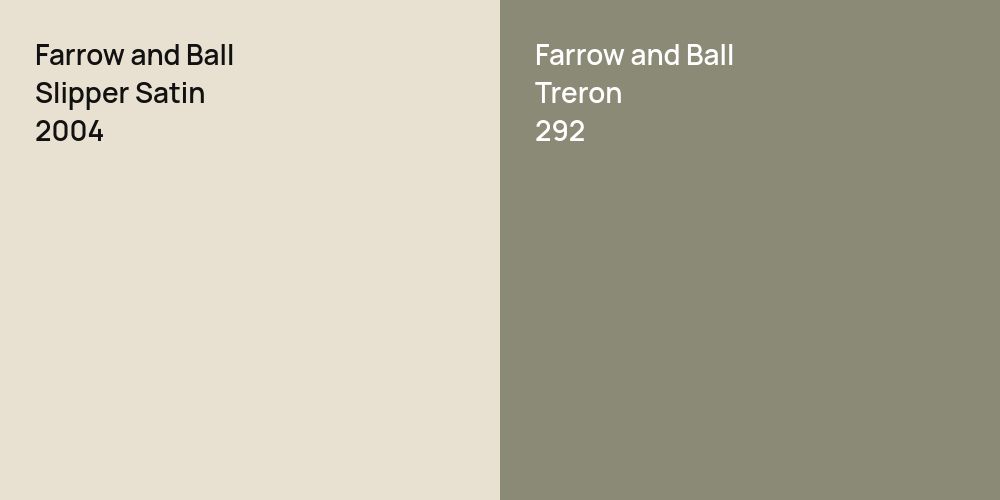 Farrow and Ball Slipper Satin vs. Farrow and Ball Treron