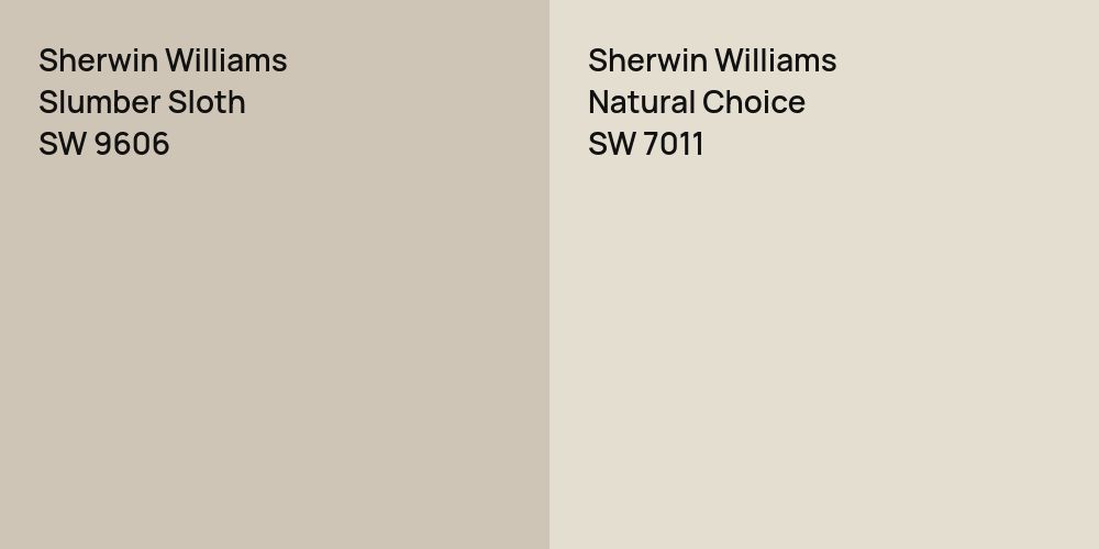 Sherwin Williams Slumber Sloth vs. Sherwin Williams Natural Choice