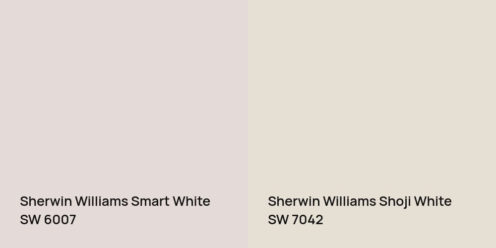 Sherwin Williams Smart White vs. Sherwin Williams Shoji White