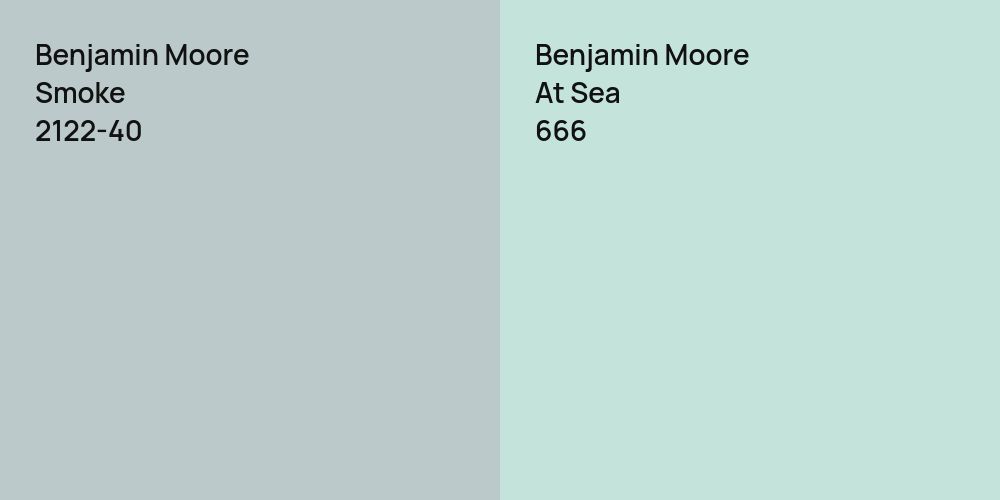 Benjamin Moore Smoke vs. Benjamin Moore At Sea