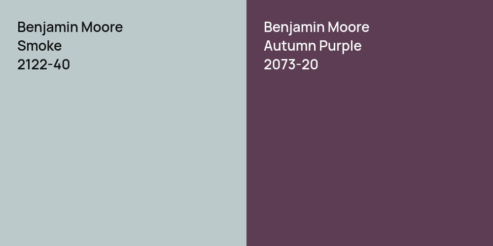 Benjamin Moore Smoke vs. Benjamin Moore Autumn Purple