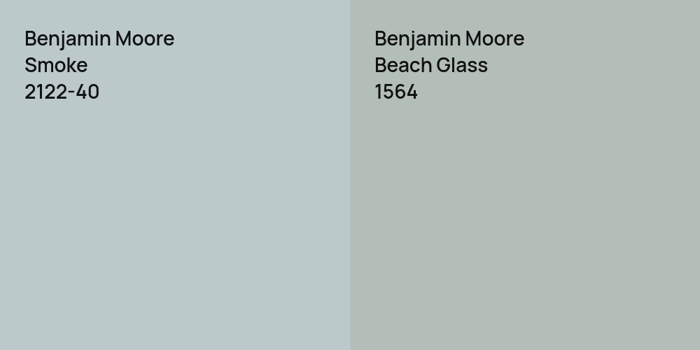 Benjamin Moore Smoke vs. Benjamin Moore Beach Glass