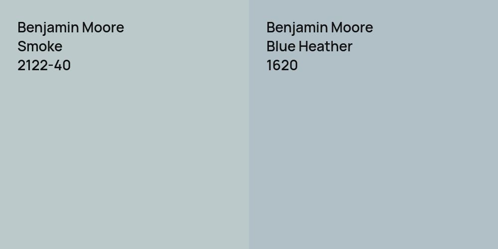 Benjamin Moore Smoke vs. Benjamin Moore Blue Heather