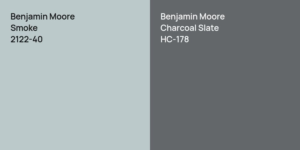 Benjamin Moore Smoke vs. Benjamin Moore Charcoal Slate