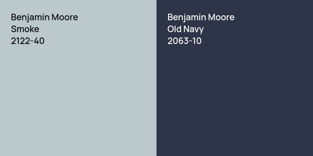 Benjamin Moore Smoke vs. Benjamin Moore Old Navy