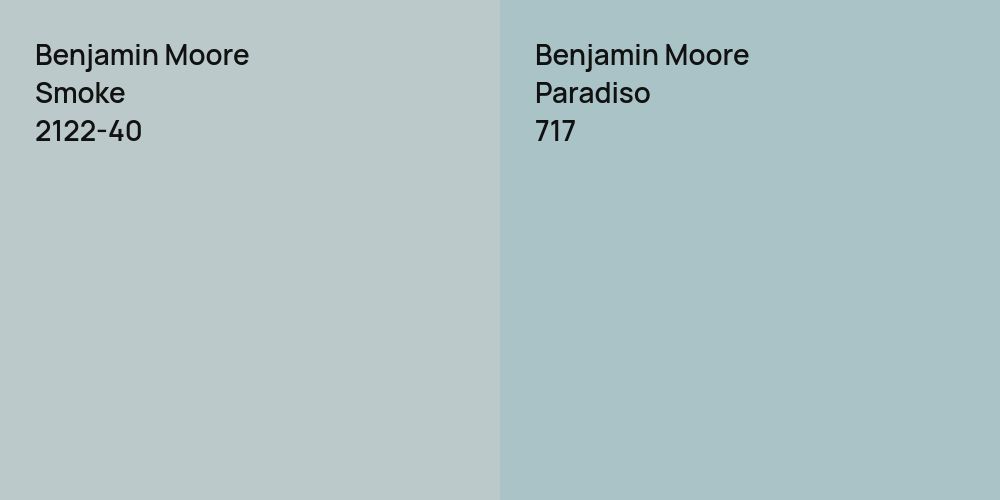 Benjamin Moore Smoke vs. Benjamin Moore Paradiso