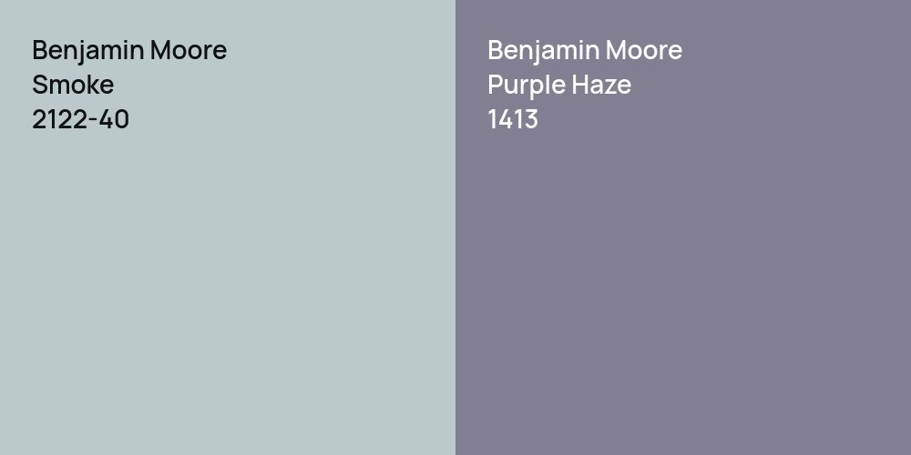 Benjamin Moore Smoke vs. Benjamin Moore Purple Haze