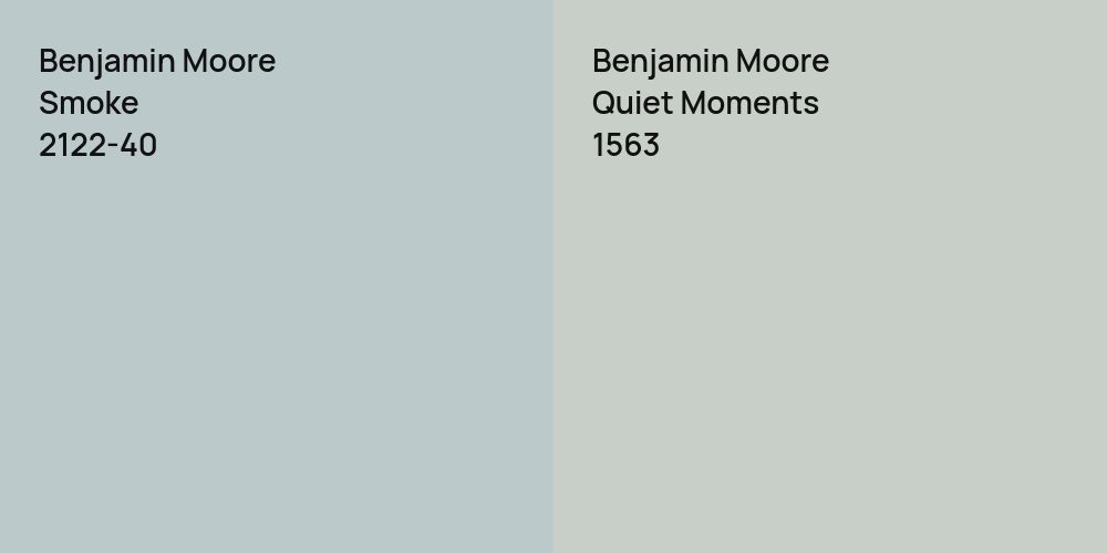 Benjamin Moore Smoke vs. Benjamin Moore Quiet Moments