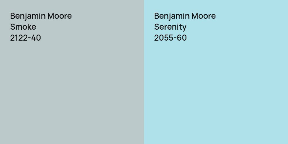 Benjamin Moore Smoke vs. Benjamin Moore Serenity