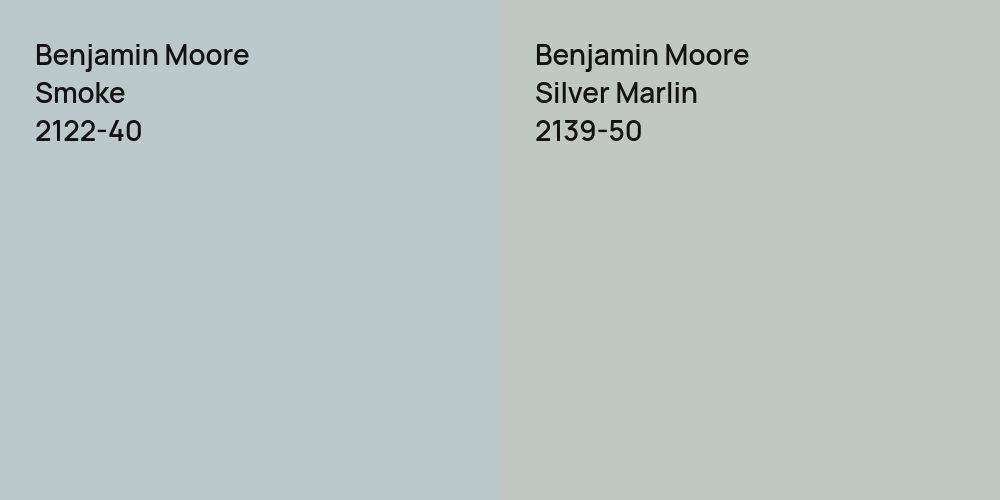 Benjamin Moore Smoke vs. Benjamin Moore Silver Marlin