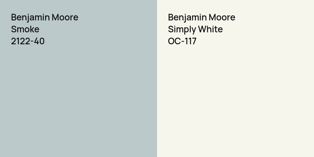 Benjamin Moore Smoke vs. Benjamin Moore Simply White