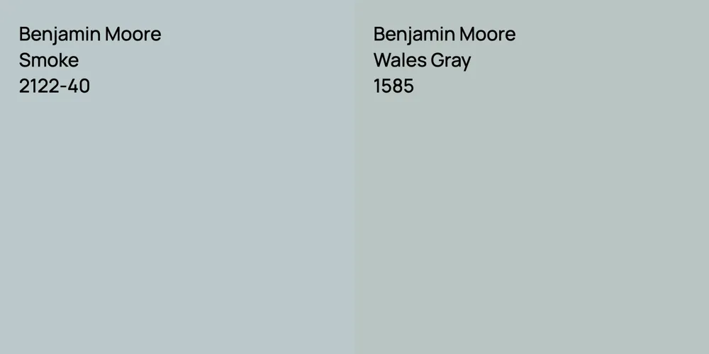 Benjamin Moore Smoke vs. Benjamin Moore Wales Gray