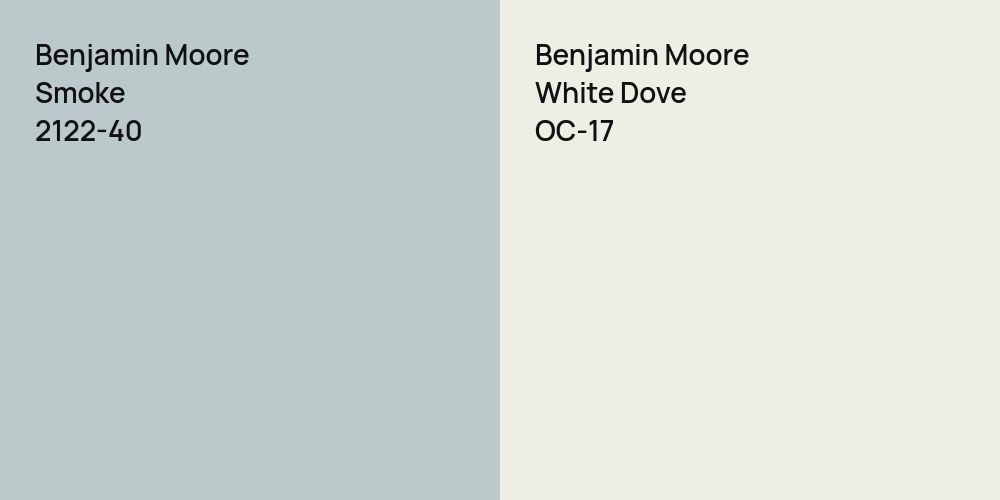 Benjamin Moore Smoke vs. Benjamin Moore White Dove