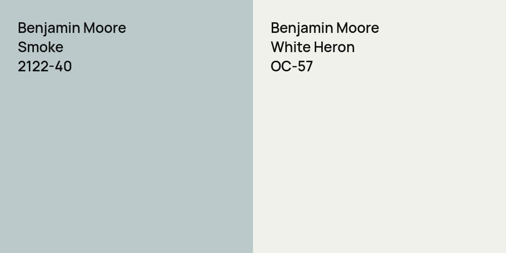 Benjamin Moore Smoke vs. Benjamin Moore White Heron