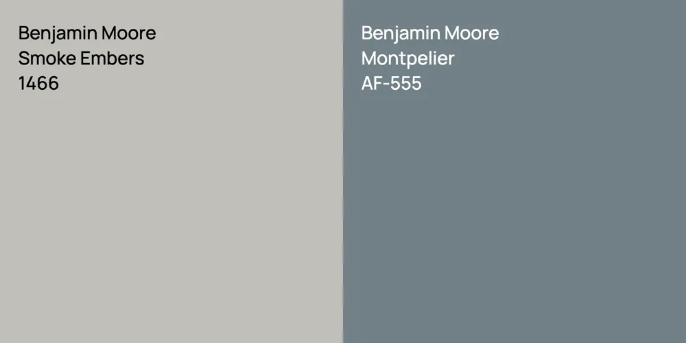 Benjamin Moore Smoke Embers vs. Benjamin Moore Montpelier