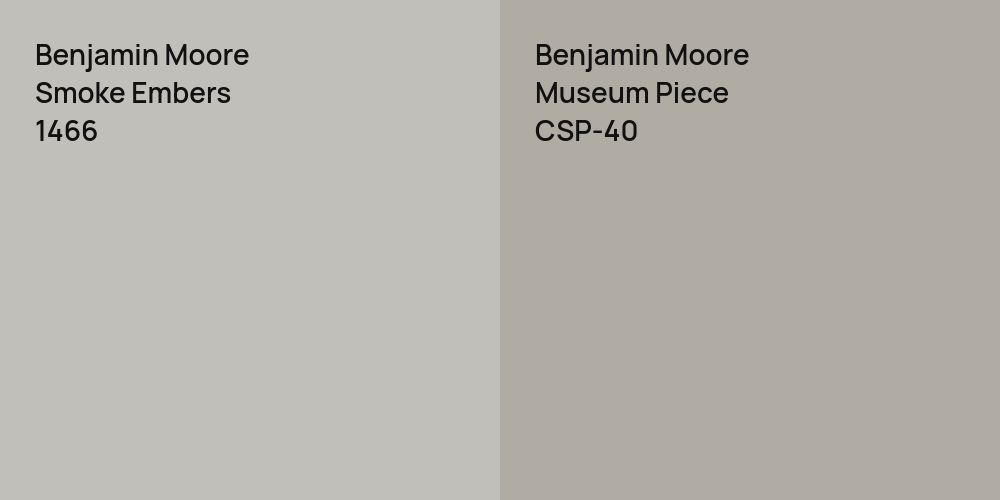 Benjamin Moore Smoke Embers vs. Benjamin Moore Museum Piece