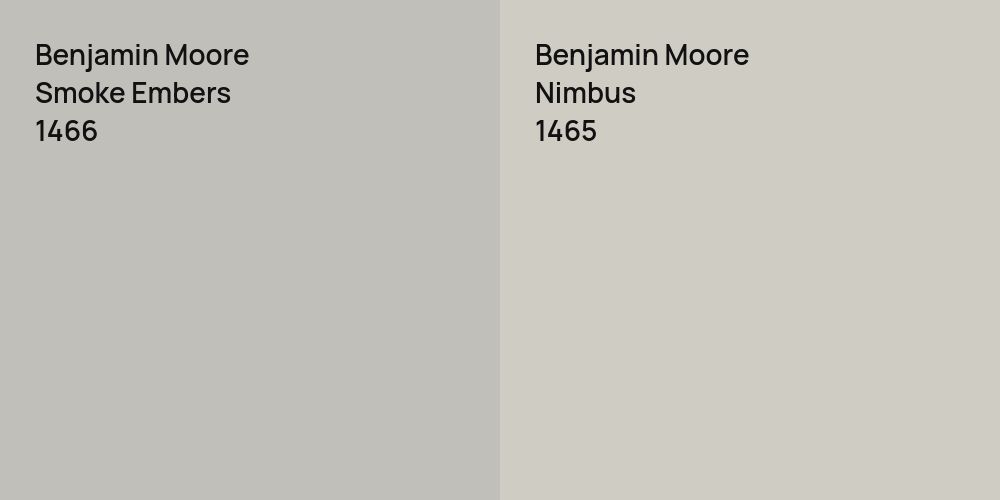 Benjamin Moore Smoke Embers vs. Benjamin Moore Nimbus