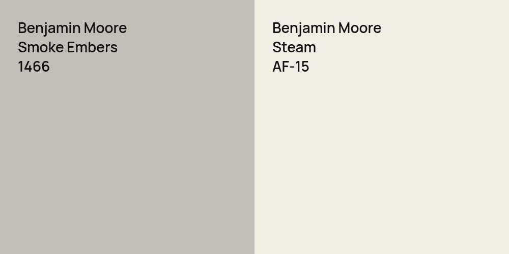 Benjamin Moore Smoke Embers vs. Benjamin Moore Steam