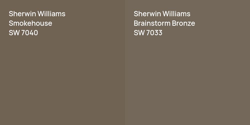 Sherwin Williams Smokehouse vs. Sherwin Williams Brainstorm Bronze