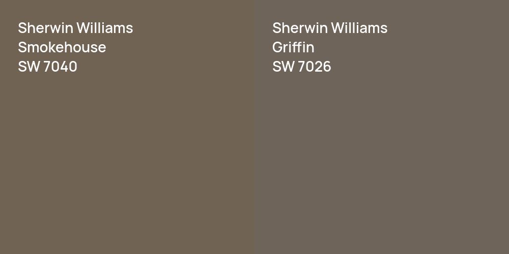 Sherwin Williams Smokehouse vs. Sherwin Williams Griffin