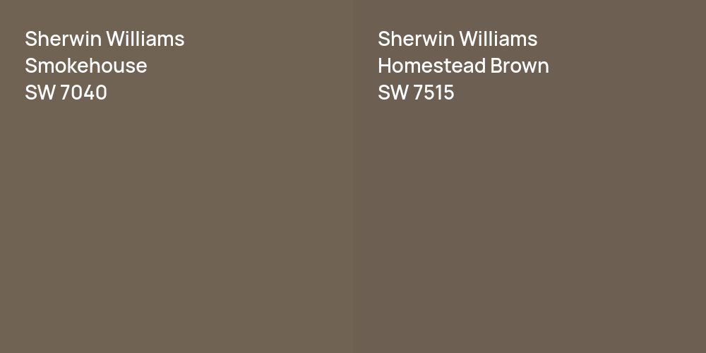 Sherwin Williams Smokehouse vs. Sherwin Williams Homestead Brown