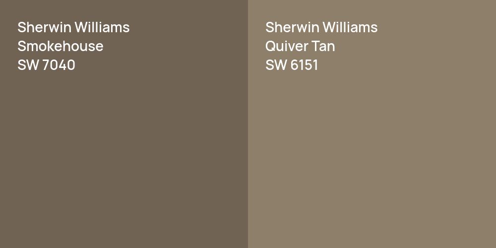 Sherwin Williams Smokehouse vs. Sherwin Williams Quiver Tan