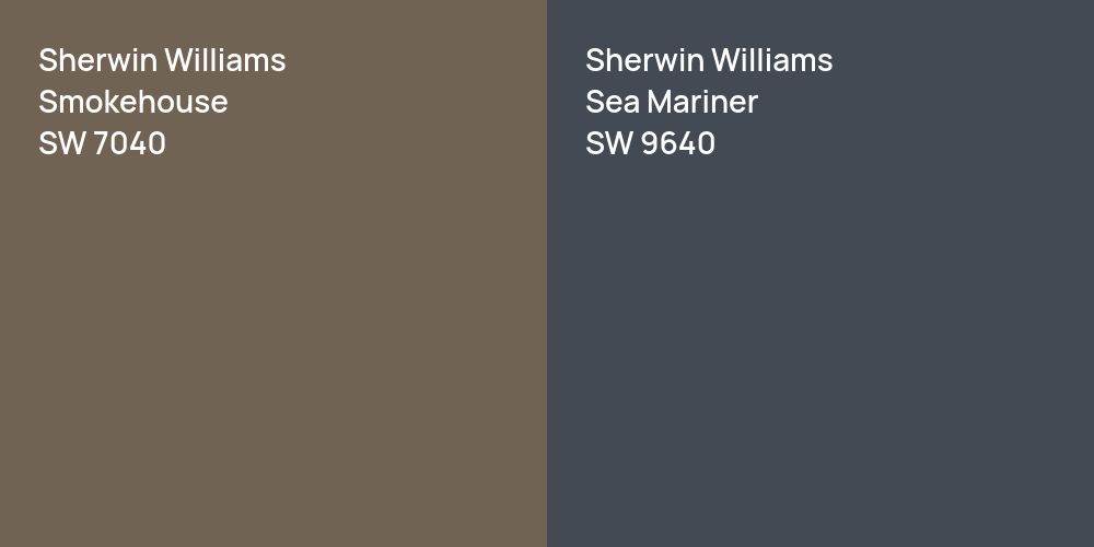 Sherwin Williams Smokehouse vs. Sherwin Williams Sea Mariner