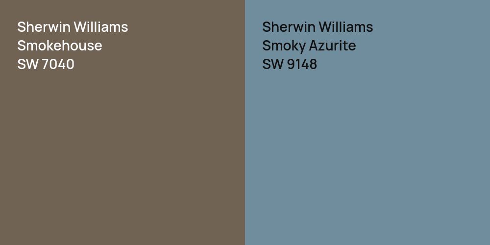 Sherwin Williams Smokehouse vs. Sherwin Williams Smoky Azurite