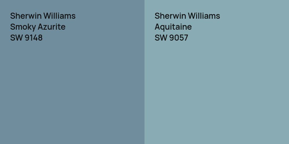 Sherwin Williams Smoky Azurite vs. Sherwin Williams Aquitaine