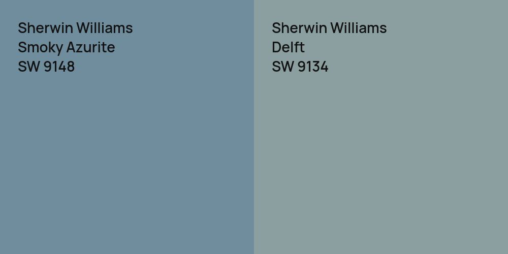 Sherwin Williams Smoky Azurite vs. Sherwin Williams Delft