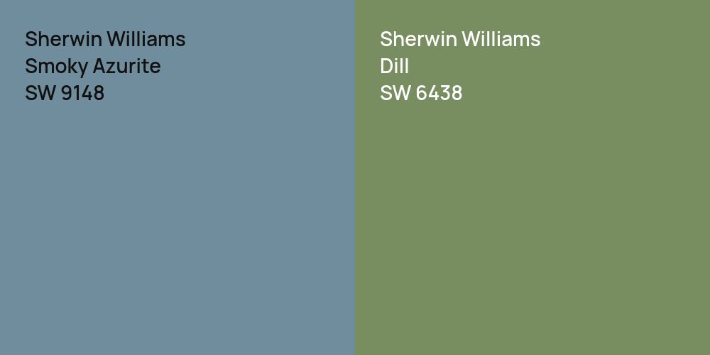 Sherwin Williams Smoky Azurite vs. Sherwin Williams Dill