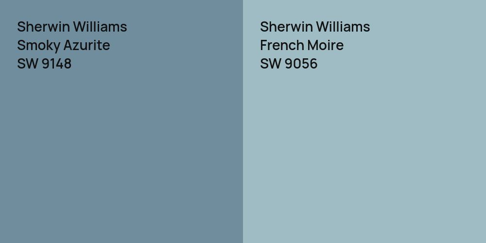 Sherwin Williams Smoky Azurite vs. Sherwin Williams French Moire