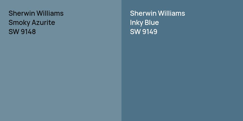 Sherwin Williams Smoky Azurite vs. Sherwin Williams Inky Blue